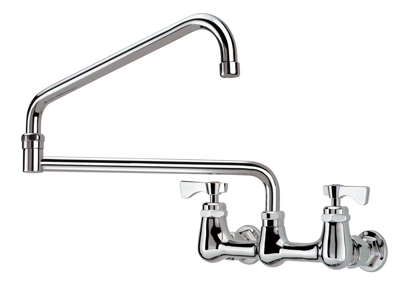8" Wall Mount Faucet with 24" Jointed Spout Faucets Krowne Metal Corp.