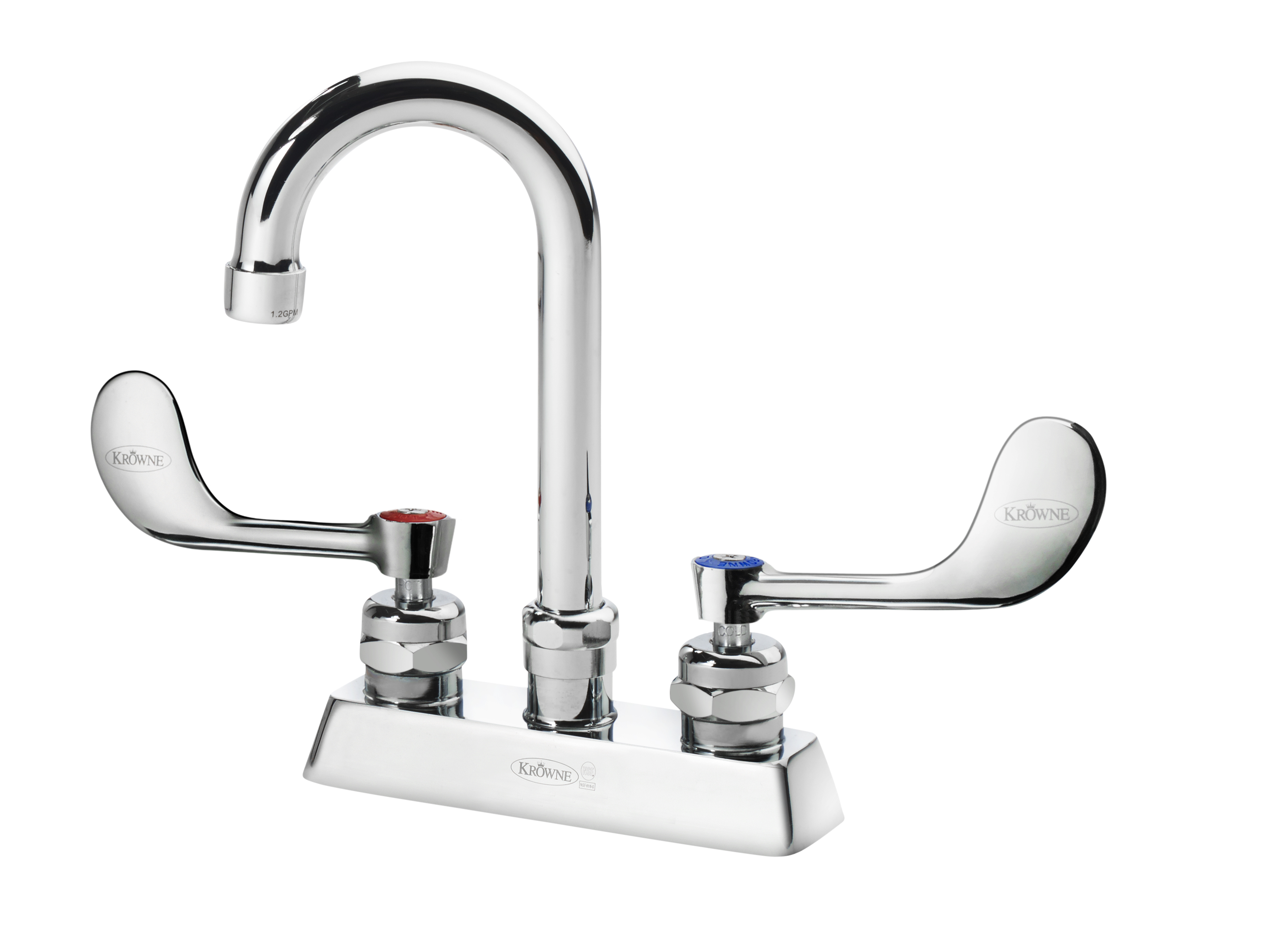 Royal Series 4" Deck Mount Faucet with 31/2" Wide Gooseneck Spout