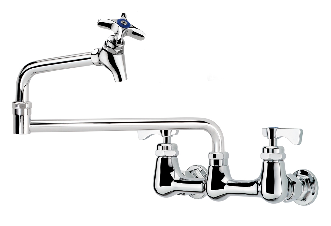 8" Wall Mount Pot Filler Faucet with 18" Jointed Spout Faucets