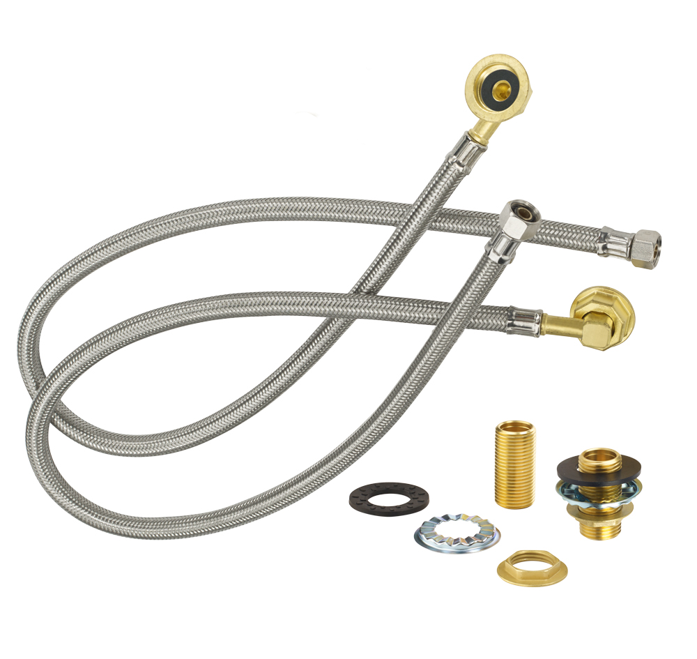 EZ Install Flexible Water Line Kit with Mounting Hardware Krowne