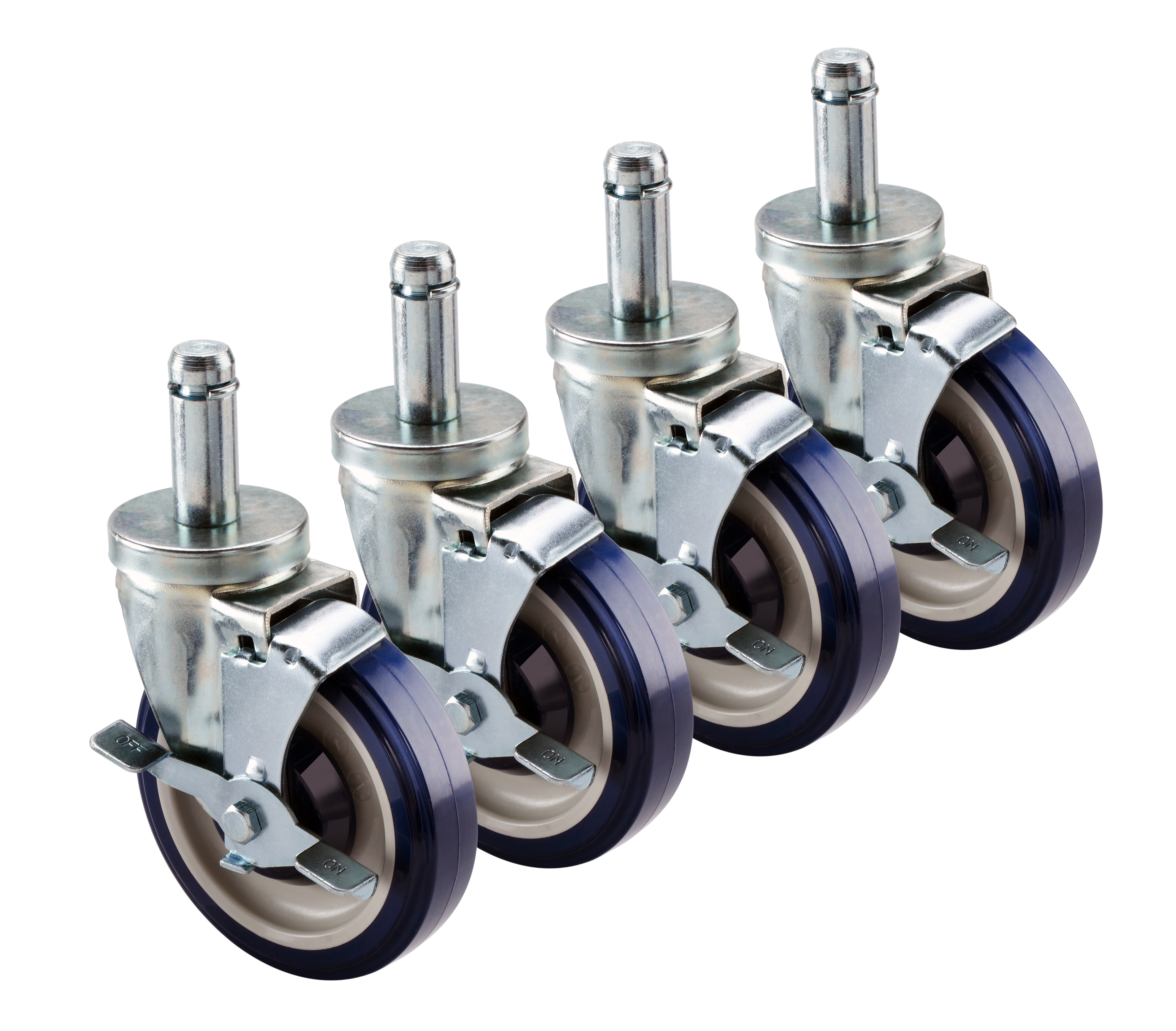Economy Series Universal Wire Shelving Caster, 5" Wheel, Set of 4 (An