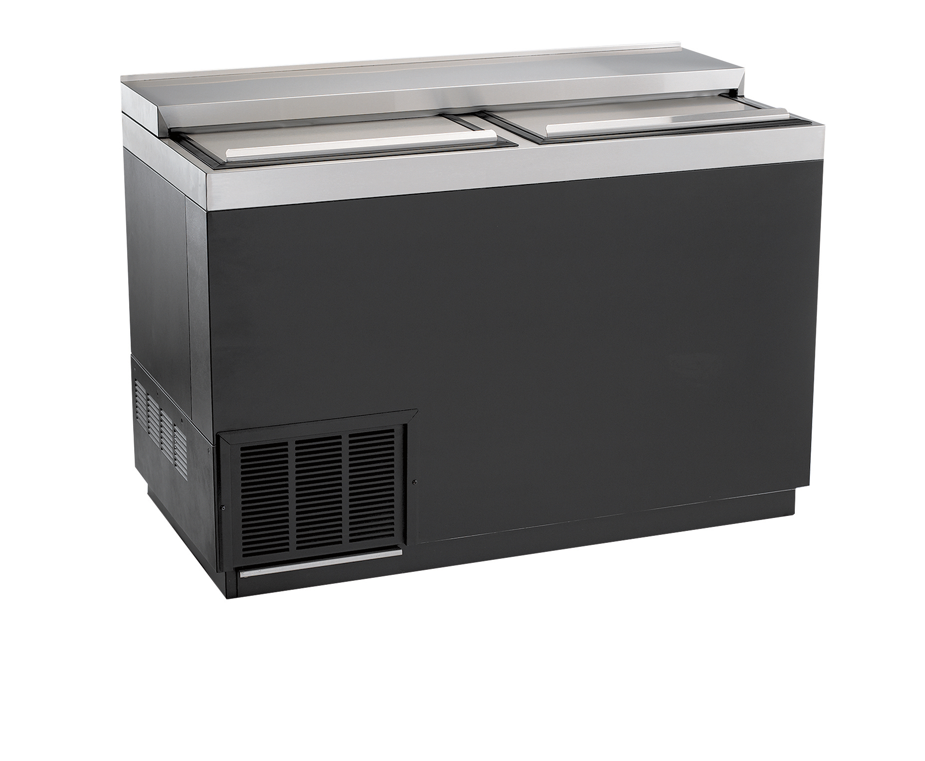 48" Black Vinyl Slide Top Bottle Cooler Bottle Coolers Krowne Metal