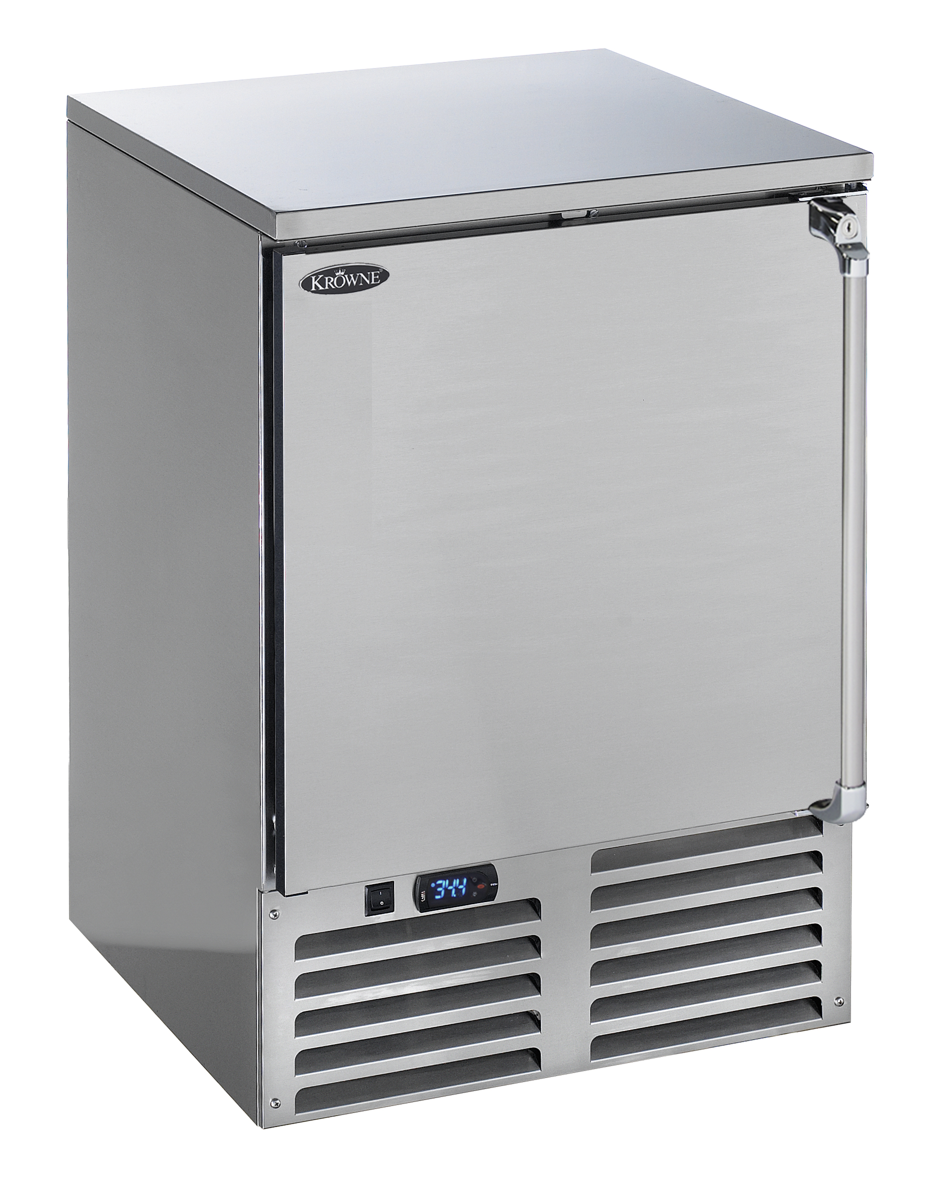 24" Stainless Steel Front Door Mug Froster, Unfinished Top, Left Hinge