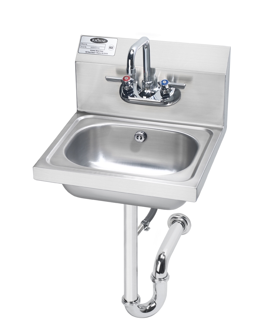16"W Hand Sink with Overflow Drain & PTrap Krowne Metal Corp.