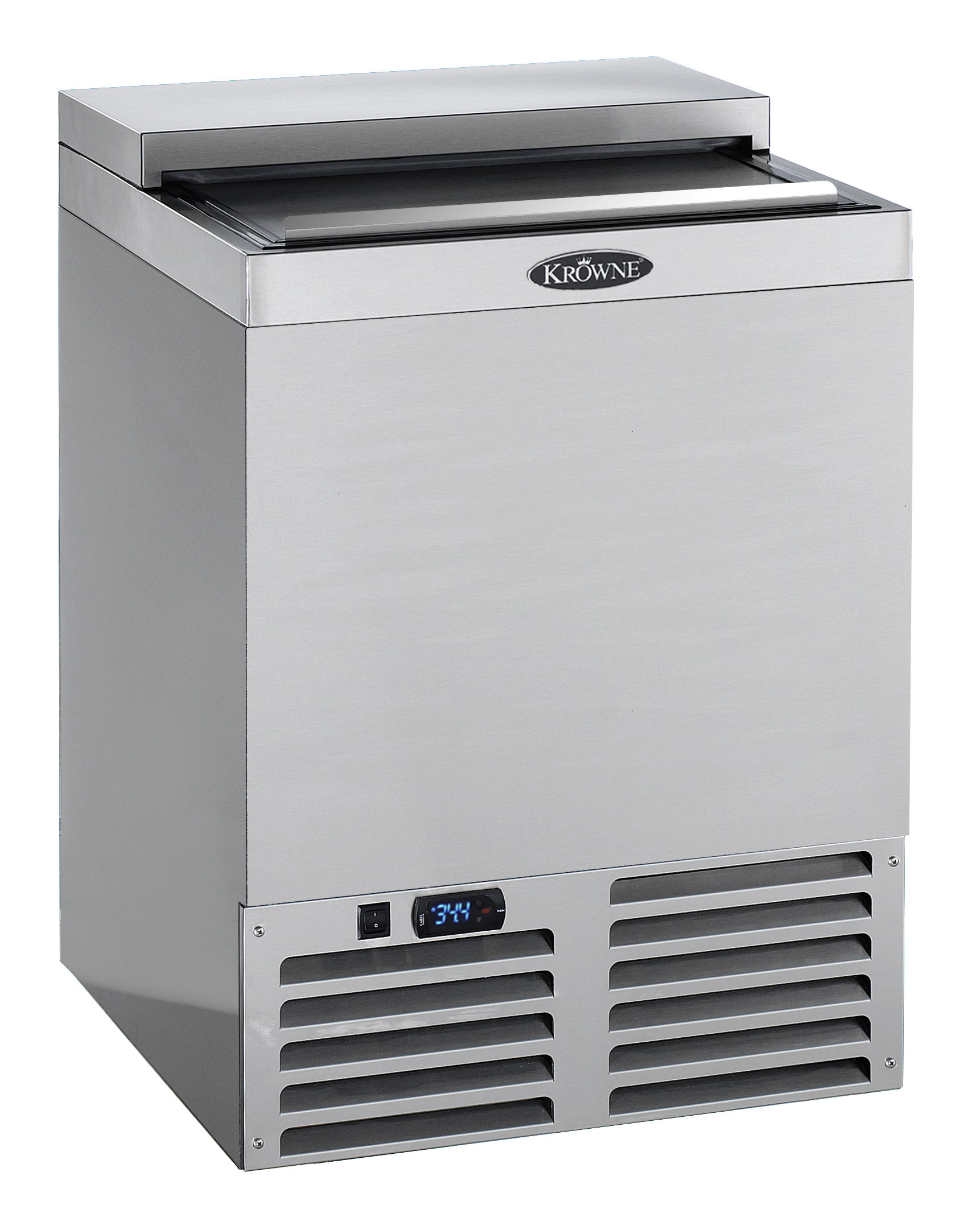 24" Stainless Steel Slide Top Mug Froster Mug Frosters Krowne Metal