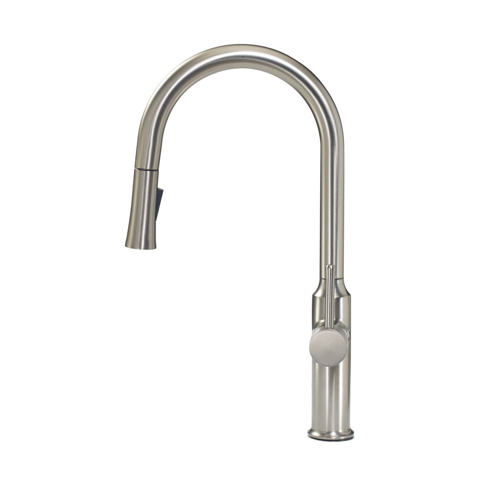 Single Handle Kitchen Faucet with Pull-Down Sprayer, Satin Finish by Krowne