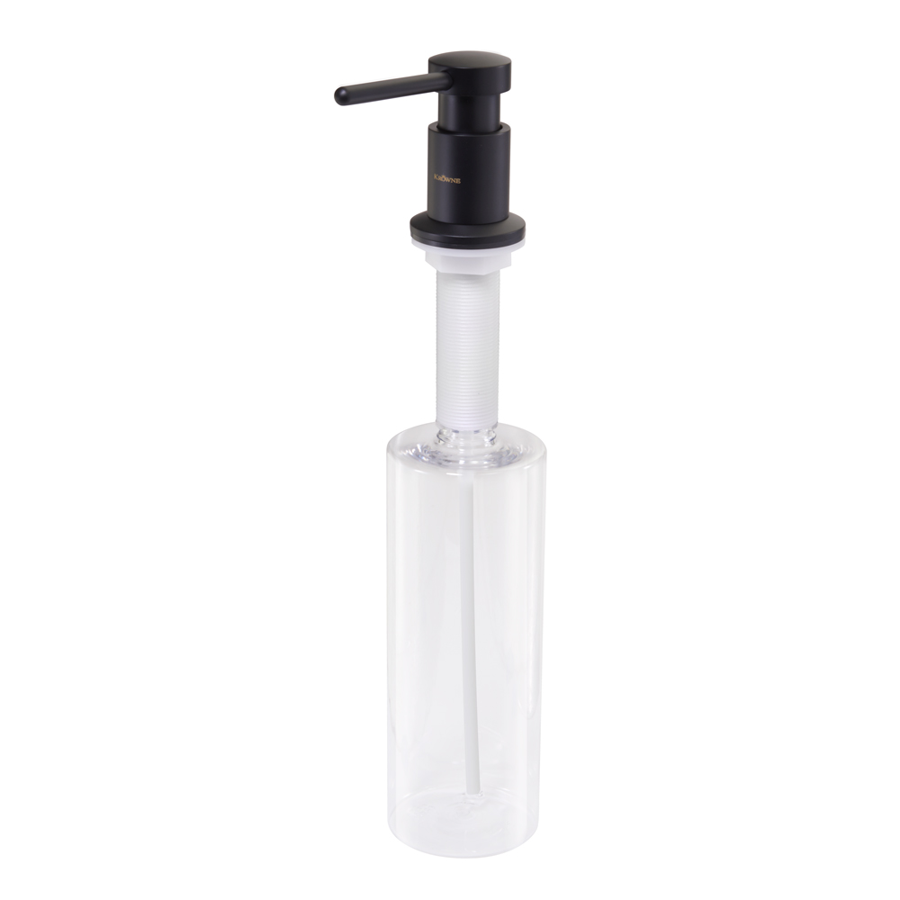 Deck Mount Soap Dispenser, Matte Black Finish by Krowne