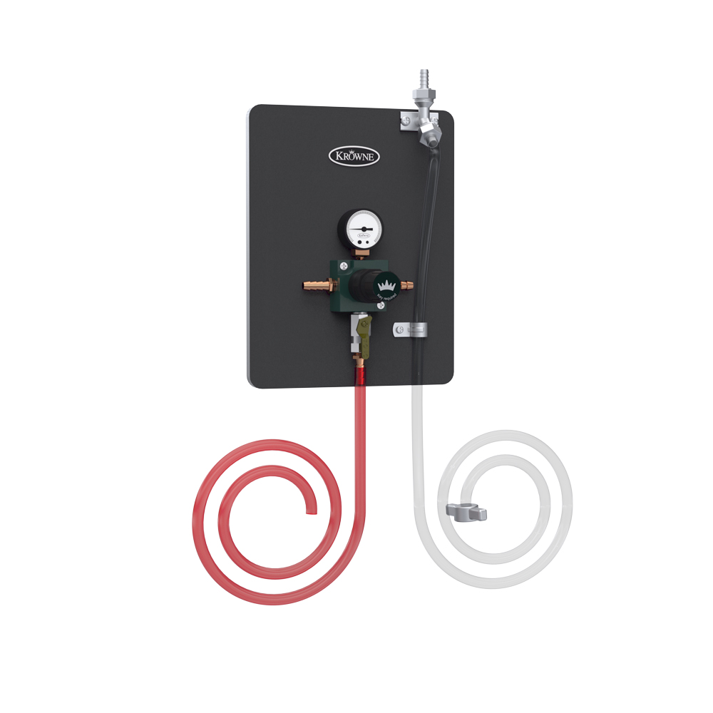 MasterTap Regulator Panels with Wall Brackets with 1 Beer Line by Krowne