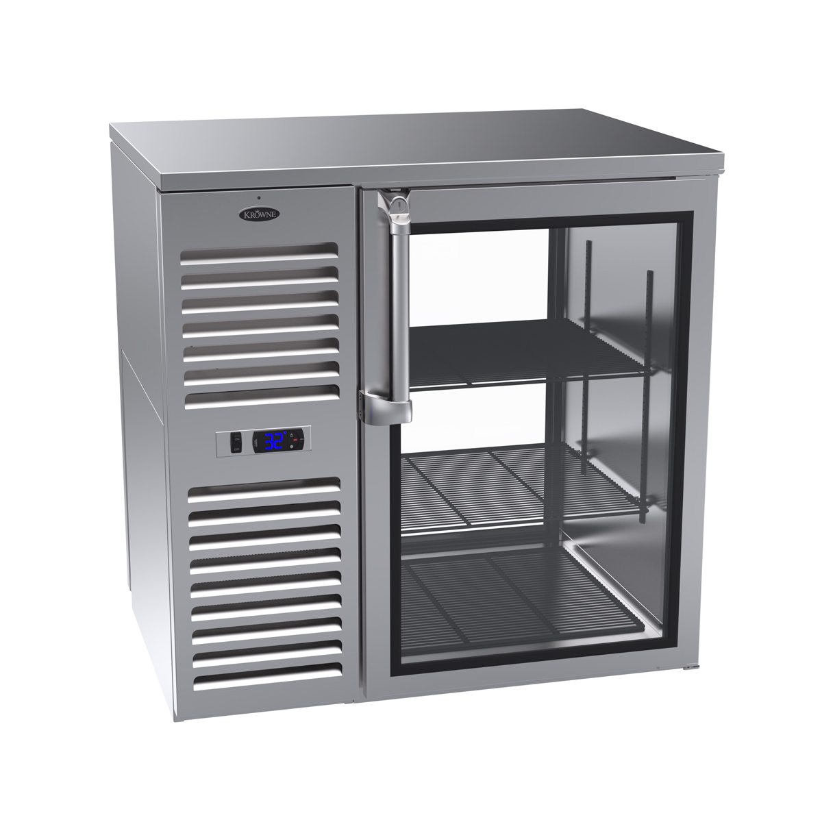 36" TwoDoor SelfContained Pass Thru Back Bar Cooler Compressor on