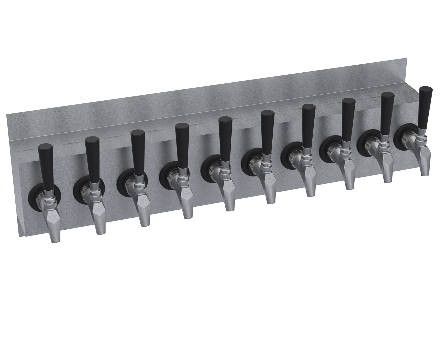 MasterTap Wall Mount Tower, 10 Faucets, Brushed Stainless by Krowne