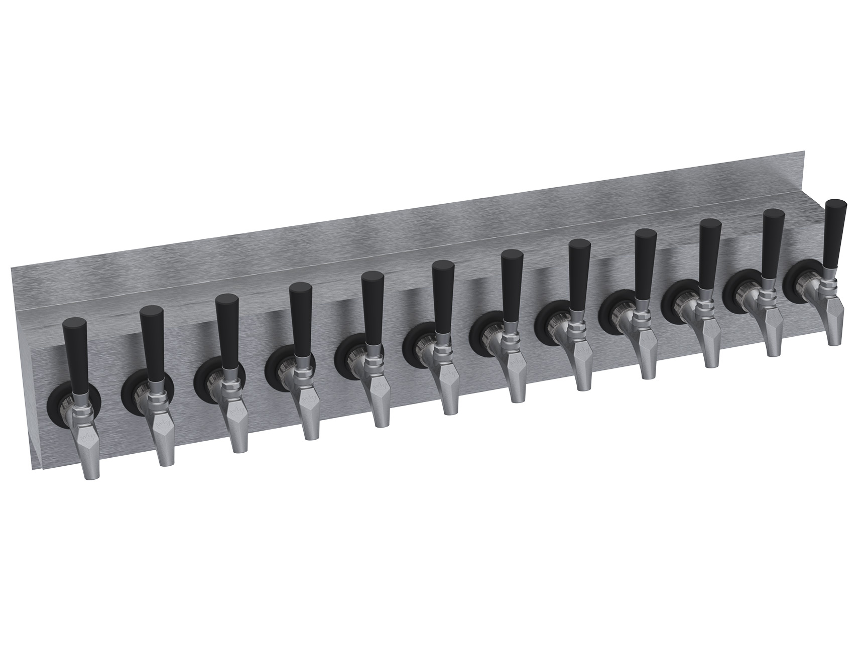 MasterTap Wall Mount Tower, 12 Faucets, Brushed Stainless by Krowne