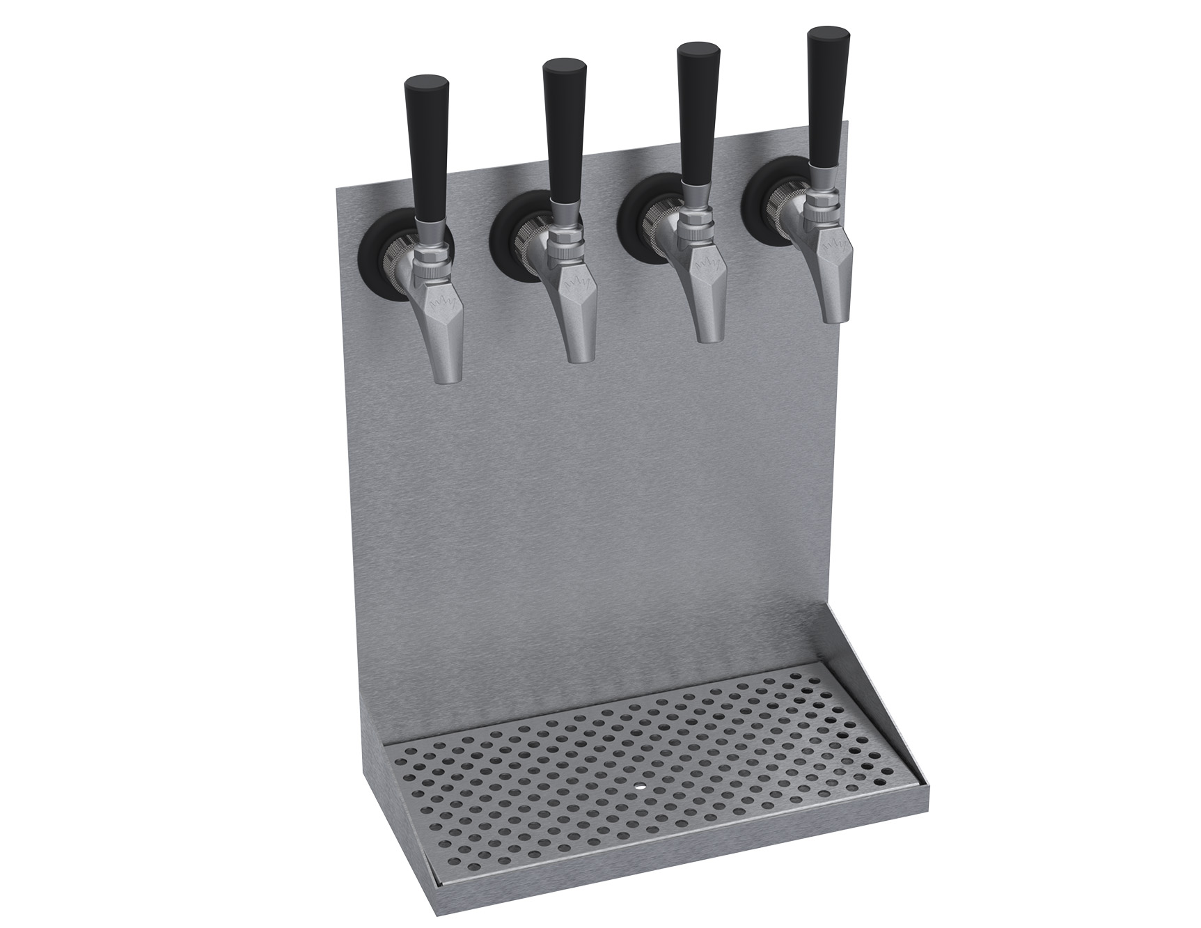 MasterTap Wall Mount Drip Tray, 4 Faucets, Brushed Stainless by Krowne