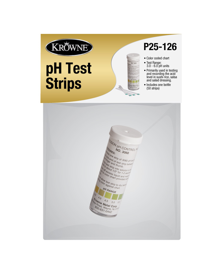 pH Test Strips Bag, 1Pack in Header Krowne